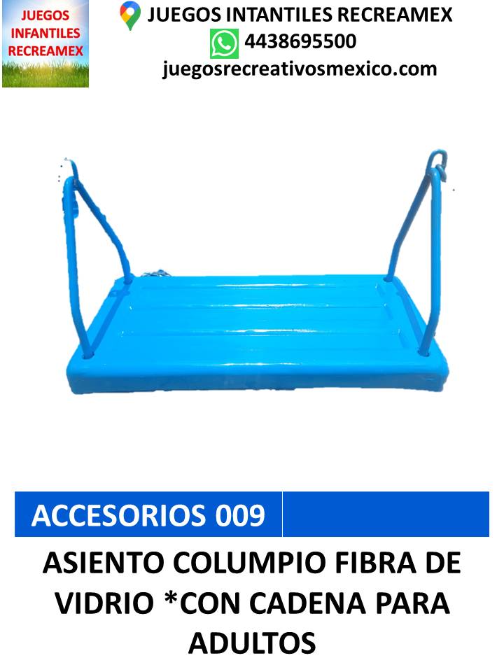 asiento columpio fibra de vidrio
